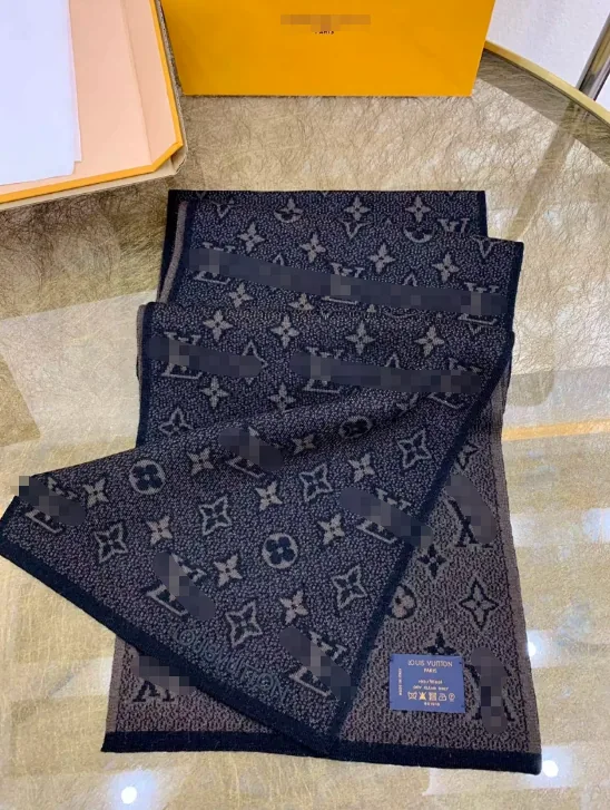 Seller listing image for Monogram-style wool scarf
