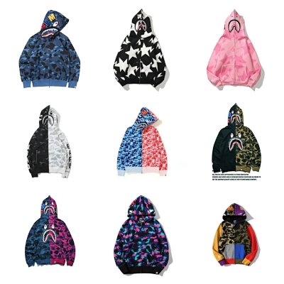 Seller listing image for Wide-size full-zip print hoodie